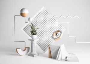 Abstract,Style,Background,With,Design,Elements.,Flying,Objects,Background,Concept. | Psychology of Shapes in Logos | | S