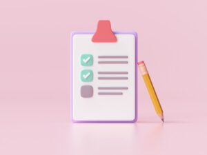 White,Clipboard,With,Checklist,On,Pink,Background.,3d,Render,Illustration. | Copywriting Tips for Businesses | | Site Hu