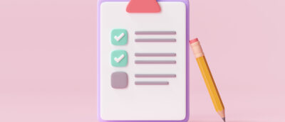 White,Clipboard,With,Checklist,On,Pink,Background.,3d,Render,Illustration.