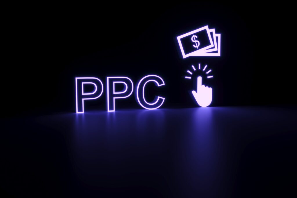 Ppc,Neon,Concept,Self,Illumination,Background,3d,Illustration | PPC advertising in cybersecurity | | Site Hub