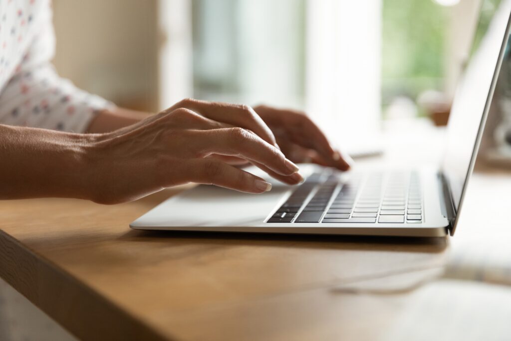 Hands,Of,Woman,Typing,On,Keyboard,,Using,App,On,Laptop. | Structure Content for Search and AI | | Site Hub