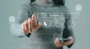 Businessman,Using,Smartphone,With,Ai,Search,Engine,Bar,For,Data | | | Site Hub