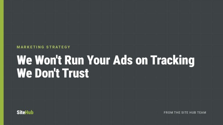 We Won't Run Your Ads on Tracking We Don't Trust